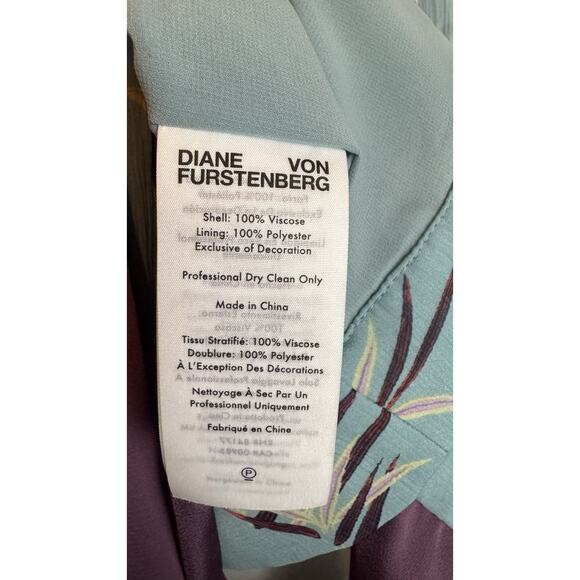 Diane Von Furstenberg Miranda Wrap Cropped Blouse Ruffle Sleeve Size 2 NEW $338 - Picture 9 of 11